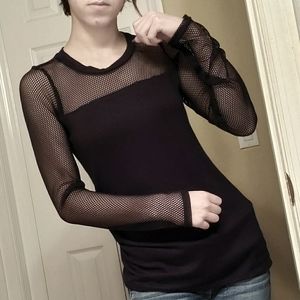 NWOT Midnight Hour Fishnet Top